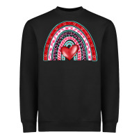 Black valentine's day rainbow Heavyweight Sweatshirt - BarkalooDesign