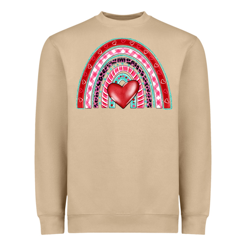 Valentine's Day Rainbow Heavyweight Sweatshirt by BarkalooDesign | Teevron