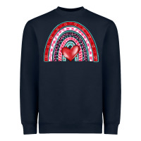 Navy valentine's day rainbow Heavyweight Sweatshirt - BarkalooDesign