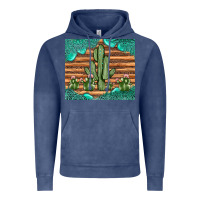 Vintage Denim cactus gemstone Vintage Hoodie - JahusDesignShop