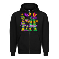 Black Louisiana Zipper Hoodie - BundleAndBundleShop