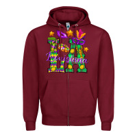 Burgundy Louisiana Zipper Hoodie - BundleAndBundleShop