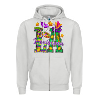 Dove Grey Louisiana Zipper Hoodie - BundleAndBundleShop