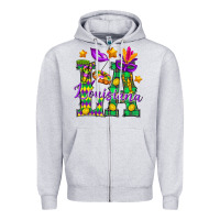 Heather Grey Louisiana Zipper Hoodie - BundleAndBundleShop