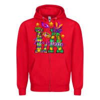 Red Louisiana Zipper Hoodie - BundleAndBundleShop