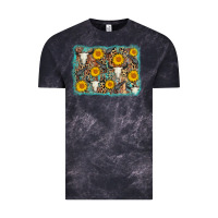 Cloud Black cow skull sunflower background Vintage Tee - AdoDesignShop
