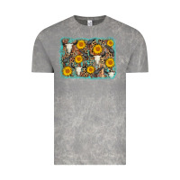 Cloud Rock cow skull sunflower background Vintage Tee - AdoDesignShop