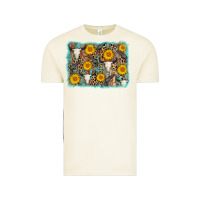Vintage Arctic cow skull sunflower background Vintage Tee - AdoDesignShop