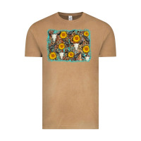 Vintage Camel cow skull sunflower background Vintage Tee - AdoDesignShop