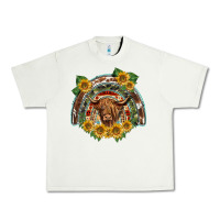 Pistachio scottish calf sunflowers rainbow Urban Heavy Tee - BarkalooDesign