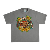 Tornado scottish calf sunflowers rainbow Urban Heavy Tee - BarkalooDesign