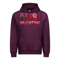 Mauve Wine my dog is my valentine Urban Hoodie - OliviaCreatesArt