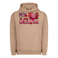 Pigment Burro my dog is my valentine Urban Hoodie - OliviaCreatesArt