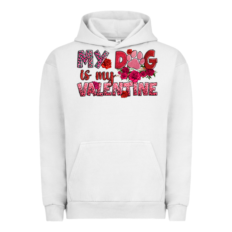 My Dog Is My Valentine Urban Hoodie by OliviaCreatesArt | Teevron