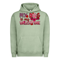 Pigment Oil Green my dog is my valentine Urban Hoodie - OliviaCreatesArt