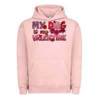 Pigment Salmon my dog is my valentine Urban Hoodie - OliviaCreatesArt