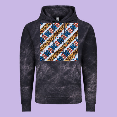 American Mama Leopard Seamless Pattern Vintage Hoodie Designed By Bundleandbundleshop