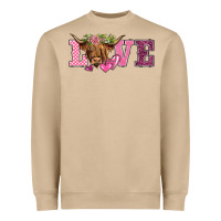 Mushroom valentine's day love highland cow Heavyweight Sweatshirt - BarkalooDesign