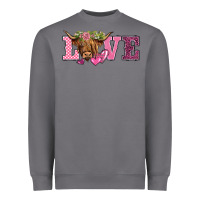 Storm valentine's day love highland cow Heavyweight Sweatshirt - BarkalooDesign