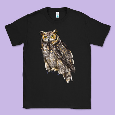 Great Horned Owl Classic Tee Designed By Lillyallendesigns