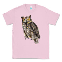 Bubblegum Pink Great Horned Owl Classic Tee - LillyAllenDesigns