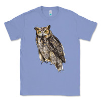 Colony Blue Great Horned Owl Classic Tee - LillyAllenDesigns