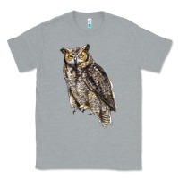 Heather Grey Great Horned Owl Classic Tee - LillyAllenDesigns