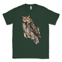 Sports Green Great Horned Owl Classic Tee - LillyAllenDesigns