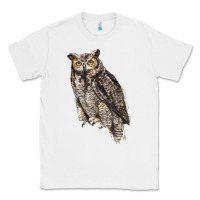 White Great Horned Owl Classic Tee - LillyAllenDesigns