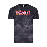 Cloud Black donut with donut and hearts Vintage Tee - AdoDesignShop