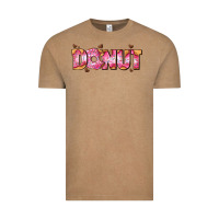 Vintage Coffee donut with donut and hearts Vintage Tee - AdoDesignShop