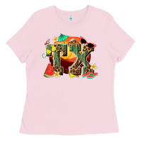 Bubblegum Pink summer tx Ladies Tee - texasbilliewilder