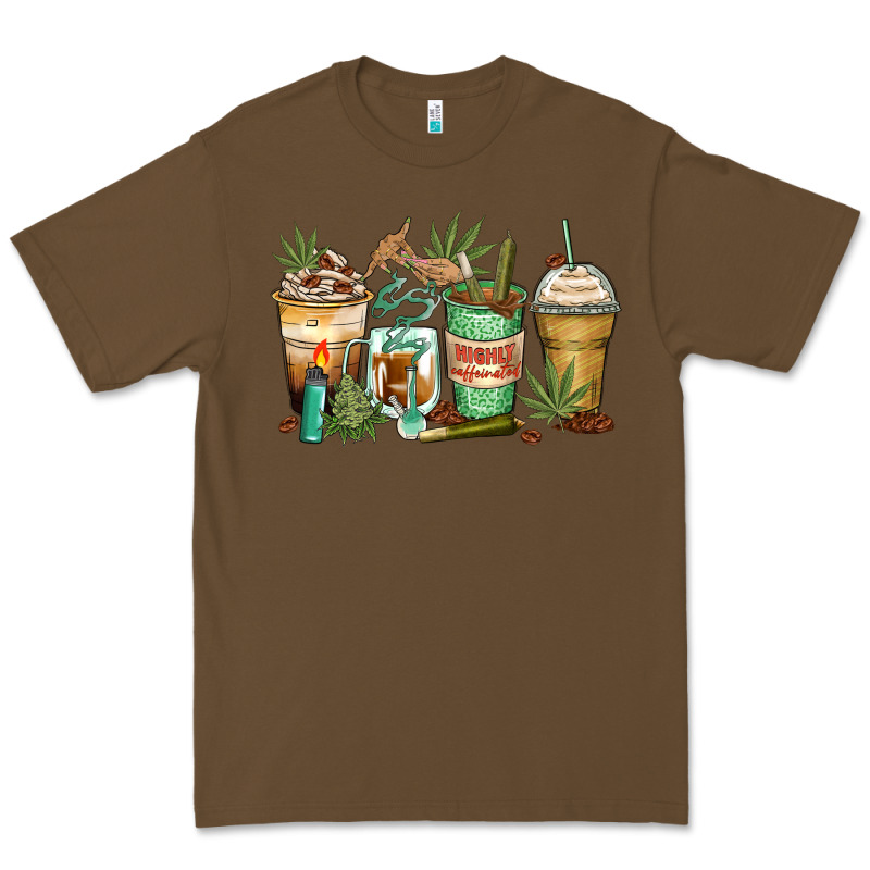 Highly Caffeinated Coffee Cups Premium Tee by Zillion Design Studio | Teevron
