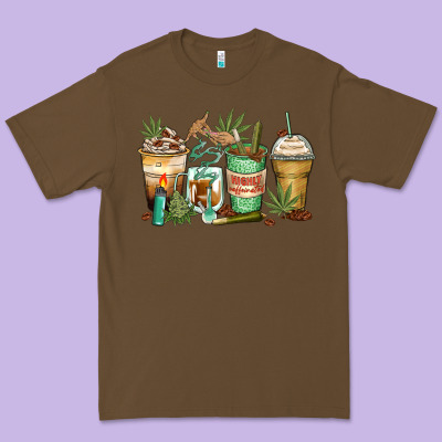 Highly Caffeinated Coffee Cups Premium Tee Designed By Zillion Design Studio