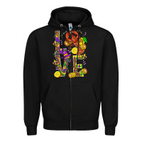 Black Love Crawfish Mardi Gras Zipper Hoodie - BundleAndBundleShop