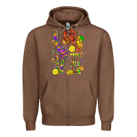Chestnut Love Crawfish Mardi Gras Zipper Hoodie - BundleAndBundleShop