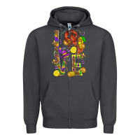 Smoke Love Crawfish Mardi Gras Zipper Hoodie - BundleAndBundleShop