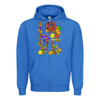True Royal Love Crawfish Mardi Gras Zipper Hoodie - BundleAndBundleShop