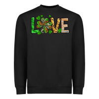 Black love luck with clover Heavyweight Sweatshirt - NancyCooperArtShop