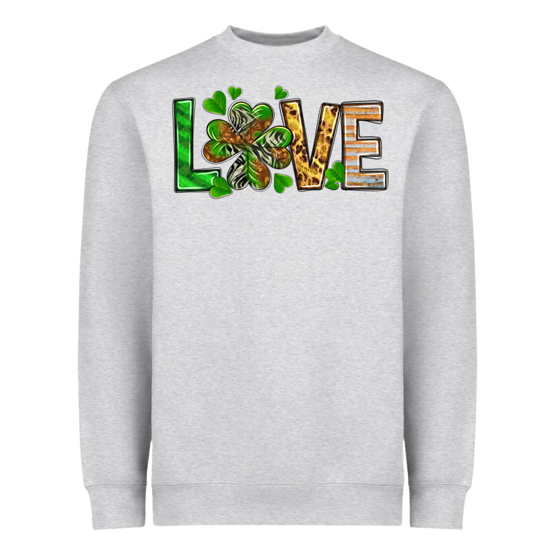 Love Luck With Clover Heavyweight Sweatshirt by NancyCooperArtShop | Teevron