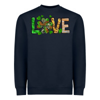 Navy love luck with clover Heavyweight Sweatshirt - NancyCooperArtShop
