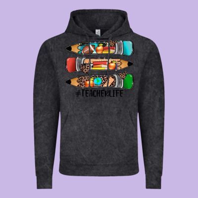 #teacherlife Pencils Vintage Hoodie Designed By Jahusdesignshop