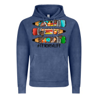 Vintage Denim #teacherlife pencils Vintage Hoodie - JahusDesignShop