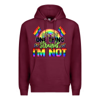 Burgundy Let's get one thing straight i'm not Pride LGBTQ+ Premium Hoodie - NancyCooperArtShop