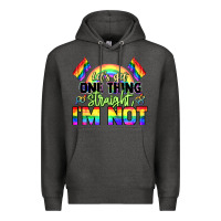 Charcoal Heather Let's get one thing straight i'm not Pride LGBTQ+ Premium Hoodie - NancyCooperArtShop
