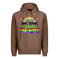 Chestnut Let's get one thing straight i'm not Pride LGBTQ+ Premium Hoodie - NancyCooperArtShop