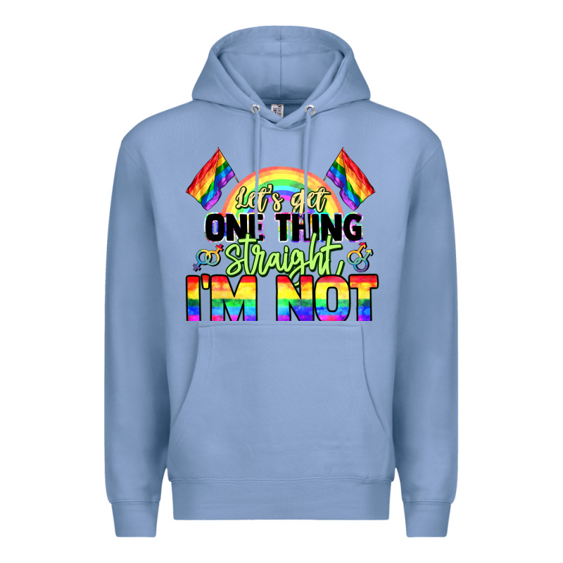 Let's Get One Thing Straight I'm Not Pride Lgbtq+ Premium Hoodie by NancyCooperArtShop | Teevron
