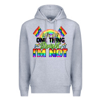 Heather Grey Let's get one thing straight i'm not Pride LGBTQ+ Premium Hoodie - NancyCooperArtShop