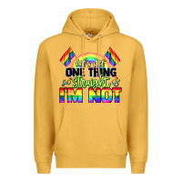 Mustard Let's get one thing straight i'm not Pride LGBTQ+ Premium Hoodie - NancyCooperArtShop