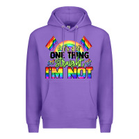 Purple Let's get one thing straight i'm not Pride LGBTQ+ Premium Hoodie - NancyCooperArtShop